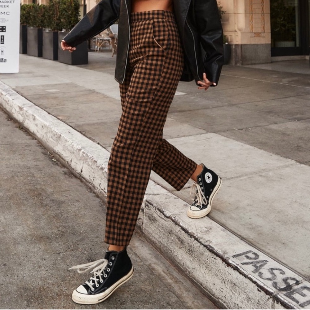 The Salty Blonde × 12th Tribe Bishop Tan Checkered
Trousers M
